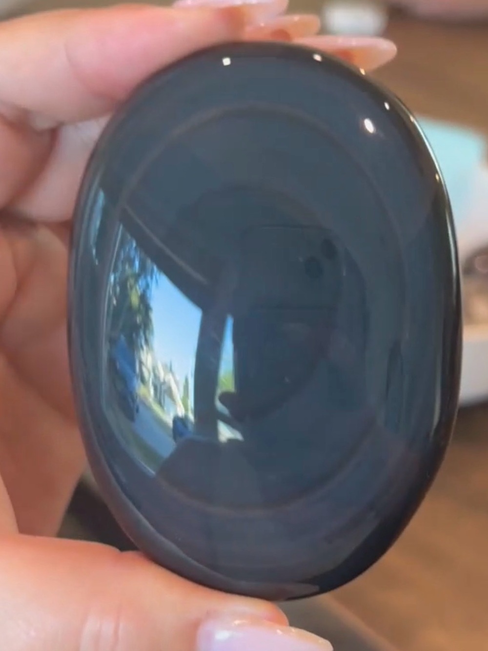 Rainbow Obsidian Palm Stone - Home Accent - Picture 4 of 6